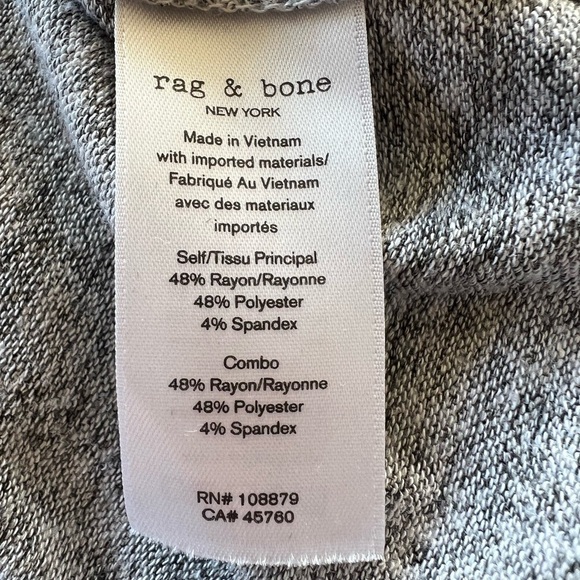Rag & Bone Jean small gray top long sleeve - Picture 7 of 8